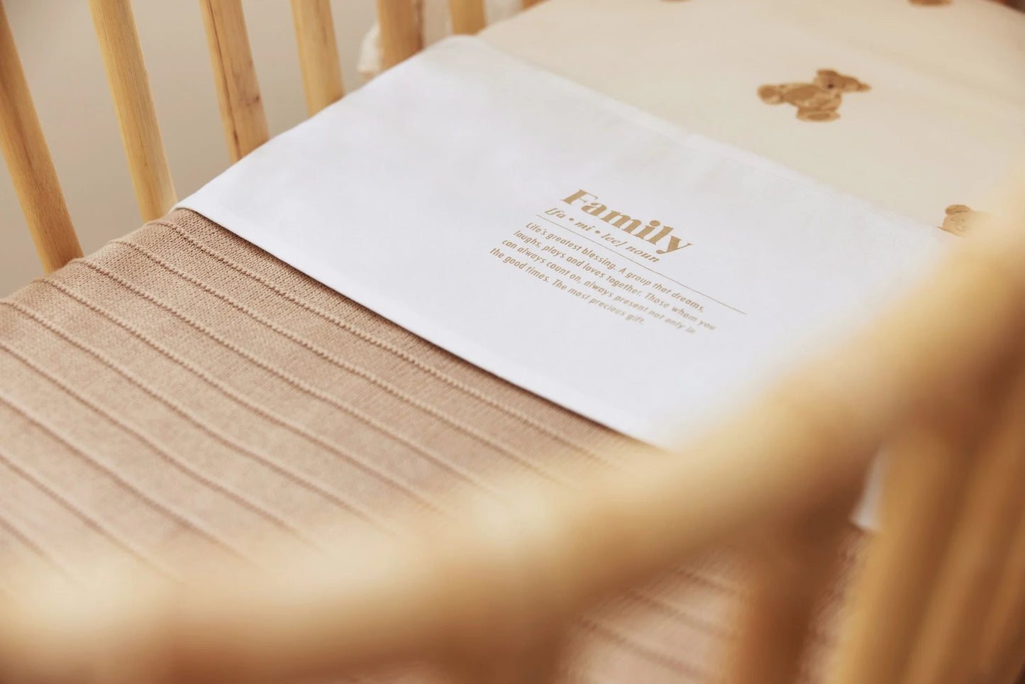 Ledikant Deken Pure Knit 100x150cm - Biscuit