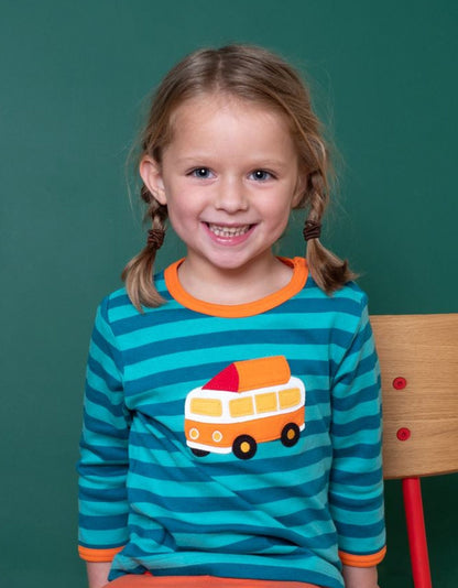 Kinder longsleeve - camper - Biologisch katoen