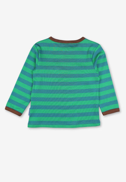 Kinder longsleeve - gestreept met beren - Biologisch katoen
