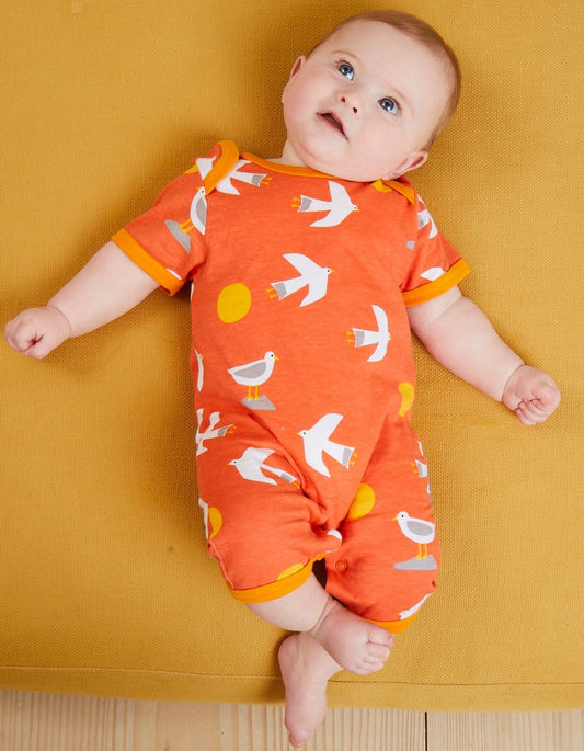 Baby jumpsuit met meeuwen - Biologisch katoen
