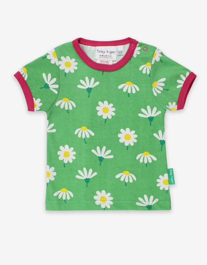 Kinder T-shirt  - madeliefjesprint - Biologisch katoen